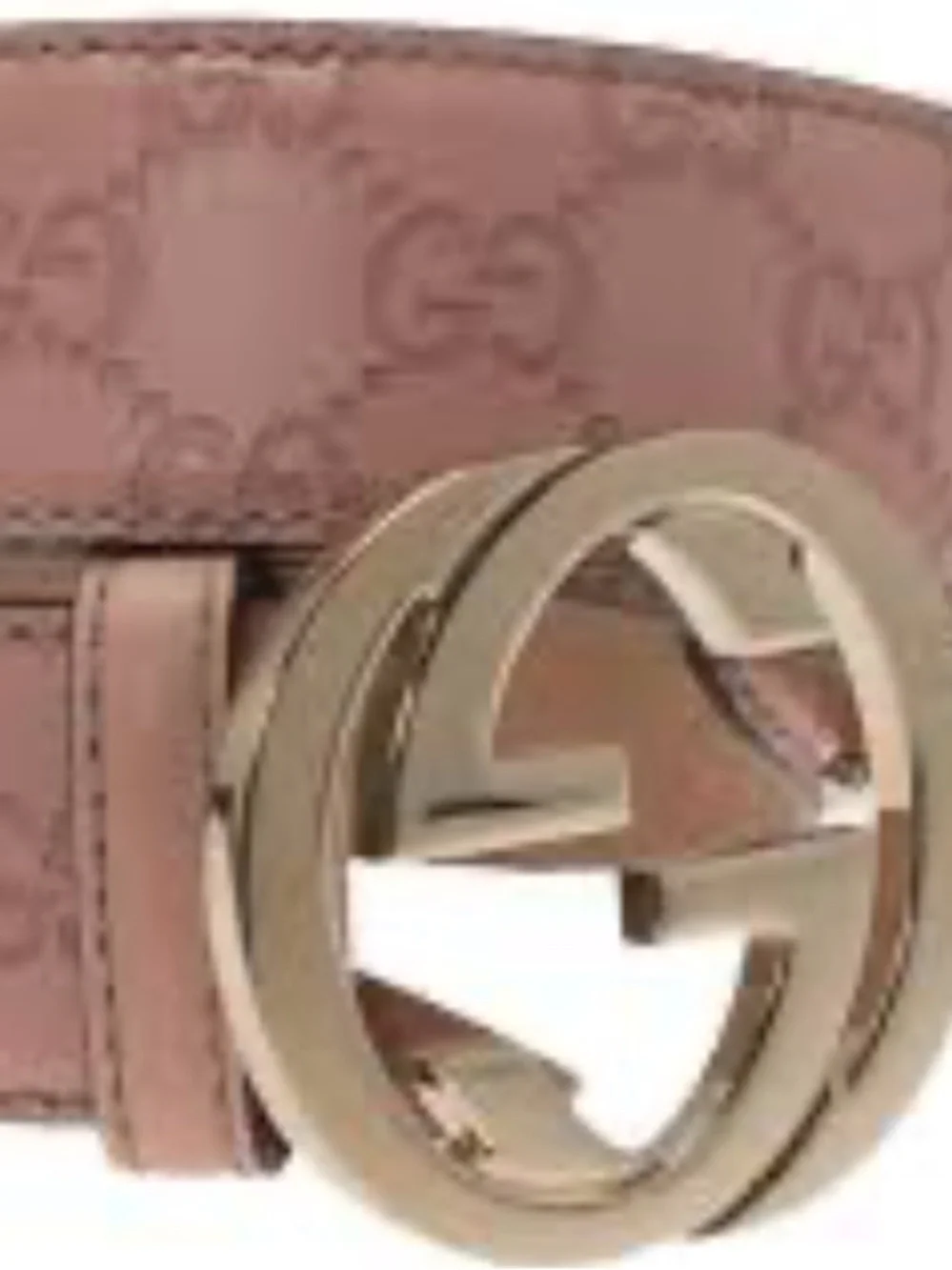 Gucci Pink Guccissima leather Interlocking GG Belt